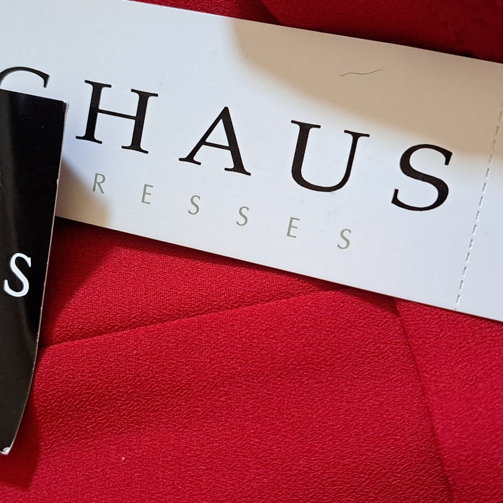 Chaus Long Sleeve Sheath Dress, Ruby Red, Size 16 - Picture 8 of 10